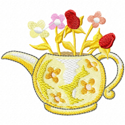 Teapots Embroidery Design 8 Teapots Embroidery Design 8